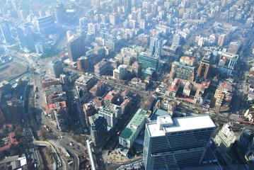Foto auf Alu-Dibond Amazing aerial view from Costanera Tower in Chile © Alex