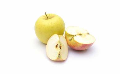 Apples on white background