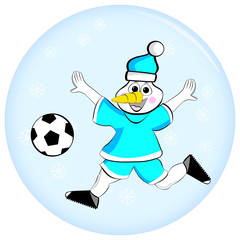 Soccer snowman