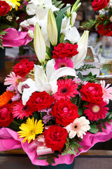 variety flowers on bouquet