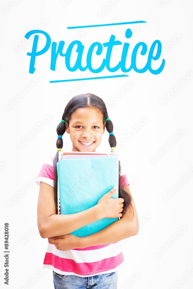 Poster practice against white background with vignette