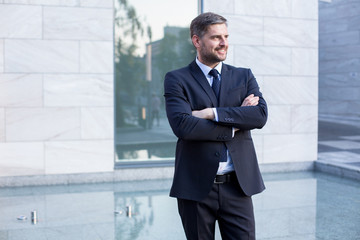 Handsome and confident businessman