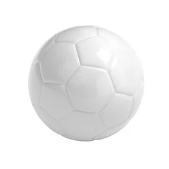 Papier Peint photo Lavable Sports de balle Football - Soccer ball HQ rendu 3D isolé avec un tracé de détourage sur blanc