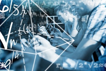 Composite image of math problems