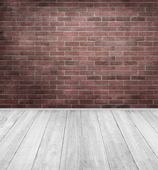 emty room with brick wall