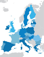 Obraz premium blue European Union map