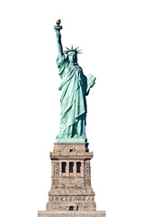 Fototapeta premium Statue of Liberty in New York on a white background