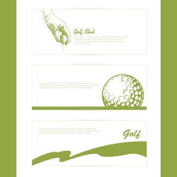 Vector Illustration with simple set of golf poster