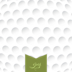 Background texture of a golf ball with a label.