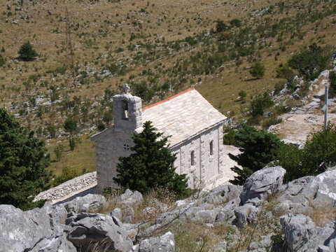 Gospa od Snjega in Duće, Dalmatien, Kroatien,