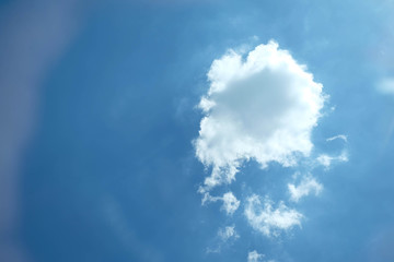 Fototapeta na wymiar closeup cloud on blue sky