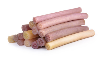 lotus stem on white background