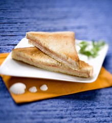 Ham and cheese toasted sandwiches