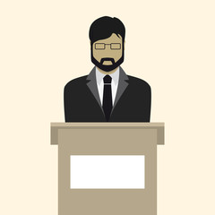 businessman in a suit flat design