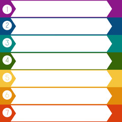 Obraz premium Infographic arrows template 7 positions