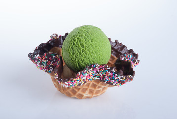 ice cream. Ice Cream Scoop on a background