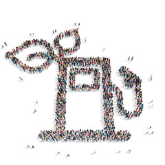 group  people  shape  gas station ecology