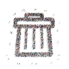 group people shape  trash can