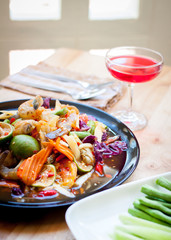 Som Tum, Thai papaya salad. Traditional Thai food