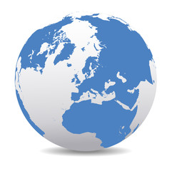 North Pole Europe Top of the World - EEC, England, Austria, Czech Republic, Denmark, France, Germany, Hungary, 