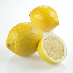 Lemons, two whole and one half