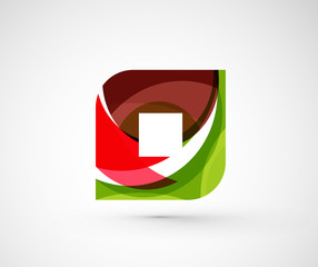 Abstract geometric company logo square, rhomb