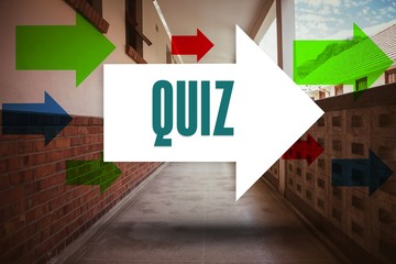 Quiz against empty hallway