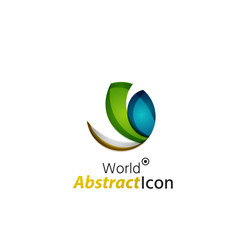 Abstract geometric business corporate emblem - globe, world