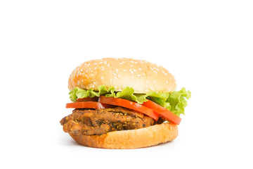 Classic Big hamburger isolate