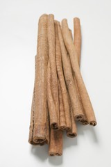 Several cinnamon sticks