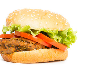Classic Big hamburger isolate