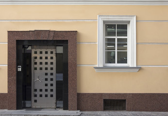 Front door of the bank