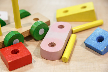 Colorful Wooden Train Toy