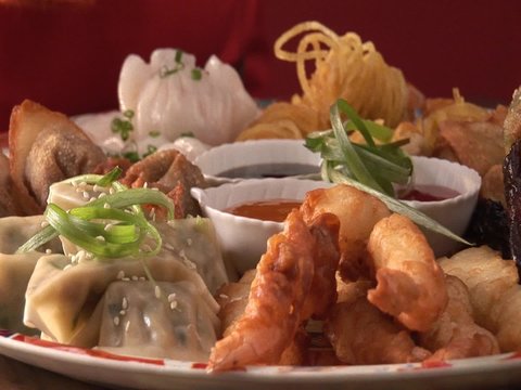 Asian appetiser platter