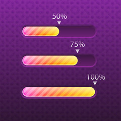 Obraz premium Progress bar, glossy and trendy style