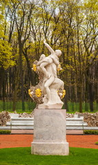 Obraz premium Vintage antique park sculpture in the Summer Garden in St. Petersburg