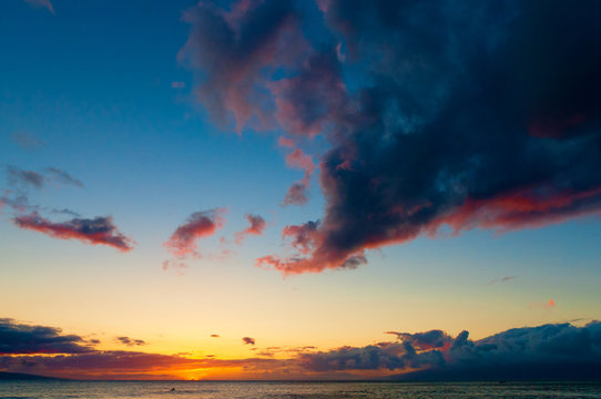 Sunset On Kaanapali Maui Hawaii USA