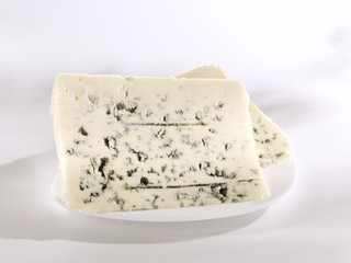 Two slices of Roquefort