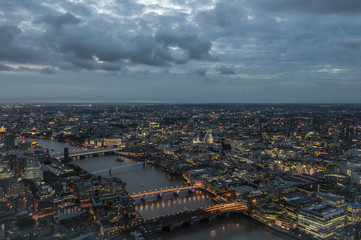 Fototapeta na wymiar View from the Shard, London UK