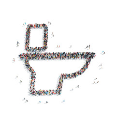 group  people  shape  toilet bowl