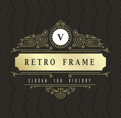 Luxury Vector Logo Template. Calligraphic elegant Ornament