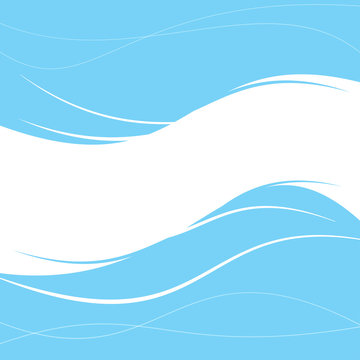 Soft Blue Abstract Swoosh Waves Background With Smooth Lines And