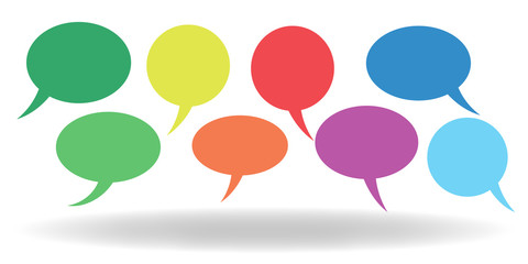 Bunte Sprechblasen