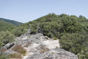 Fototapeta na wymiar Paysage de montagne dans les Cévennes 