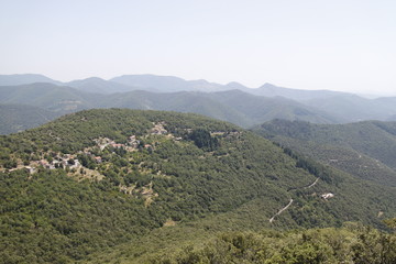 Paysage de montagne dans les Cévennes