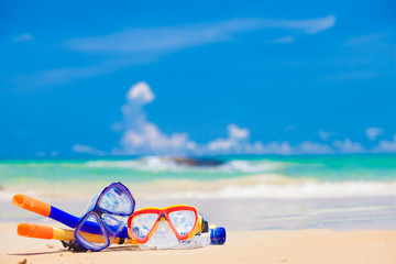 Diving Goggles and Snorkel Gear at the beach
