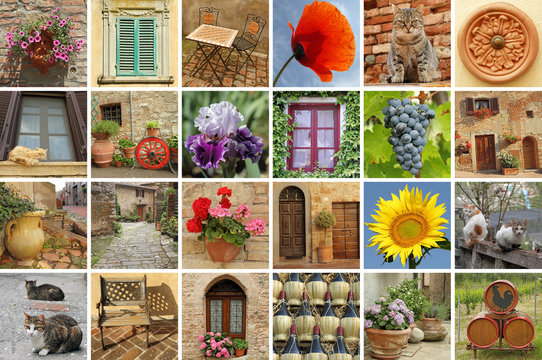 tuscan lifestyle collage