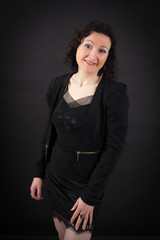 Beautiful woman doing different expressions in different sets of clothes: love