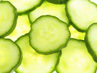 Sliced cucumber (macro-zoom)