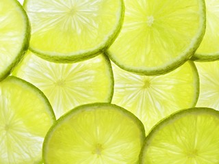 Lime slices (macro-zoom)